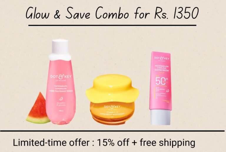 Skincare that Glows and Saves: Dot & Key Combo Under ₹1350 with 2 Free Gifts!